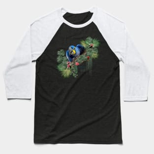 Low polygon illustration Amazon rain forest macaw bird. Baseball T-Shirt